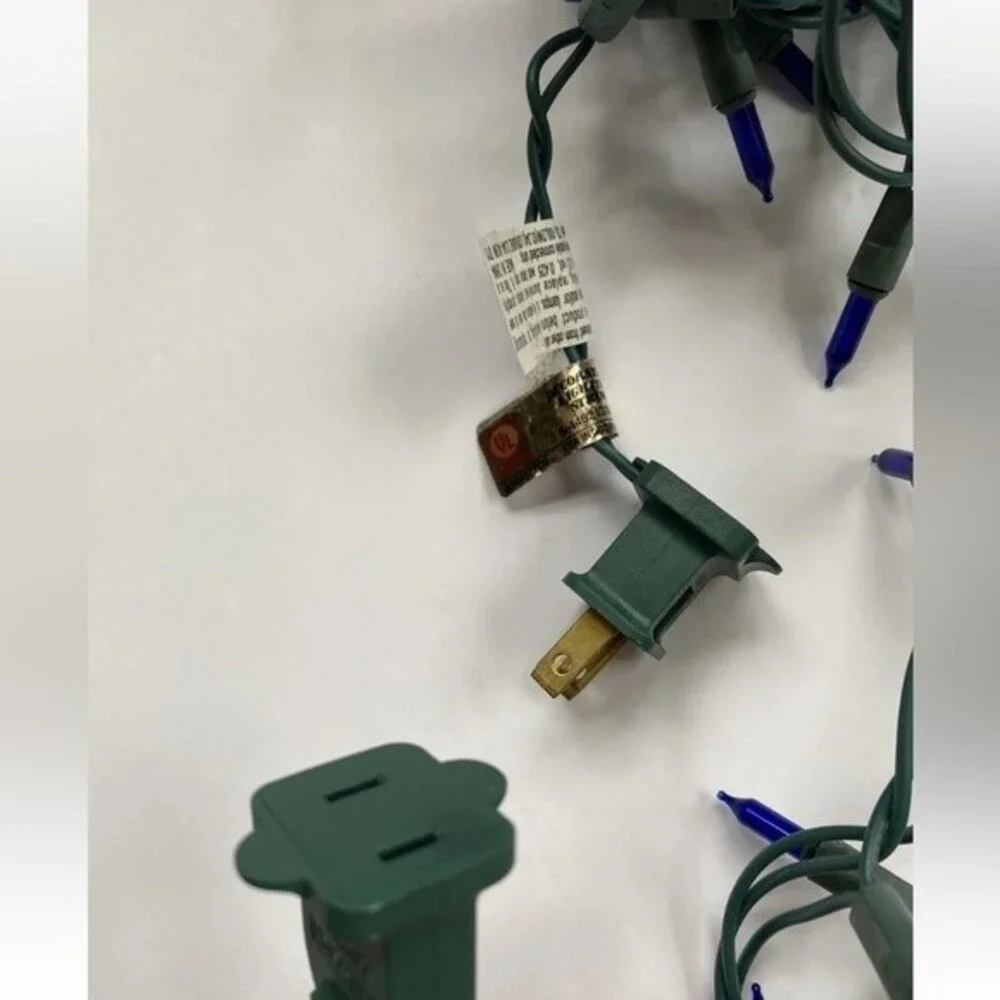 UL Listed 100 LED Green Wire Christmas String Blue Lights tree lights